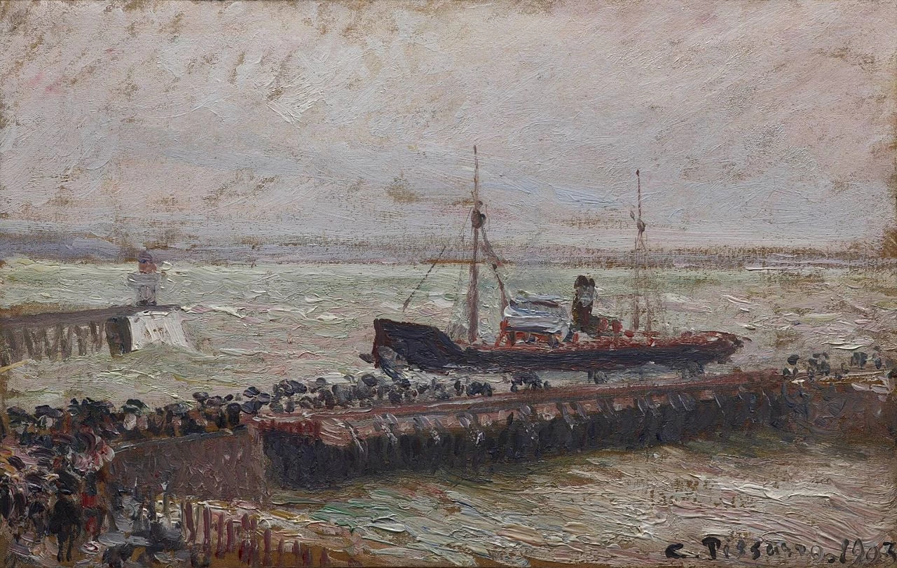 Ingresso al porto di Le Havre, cielo coperto - Dallas Museum of Art